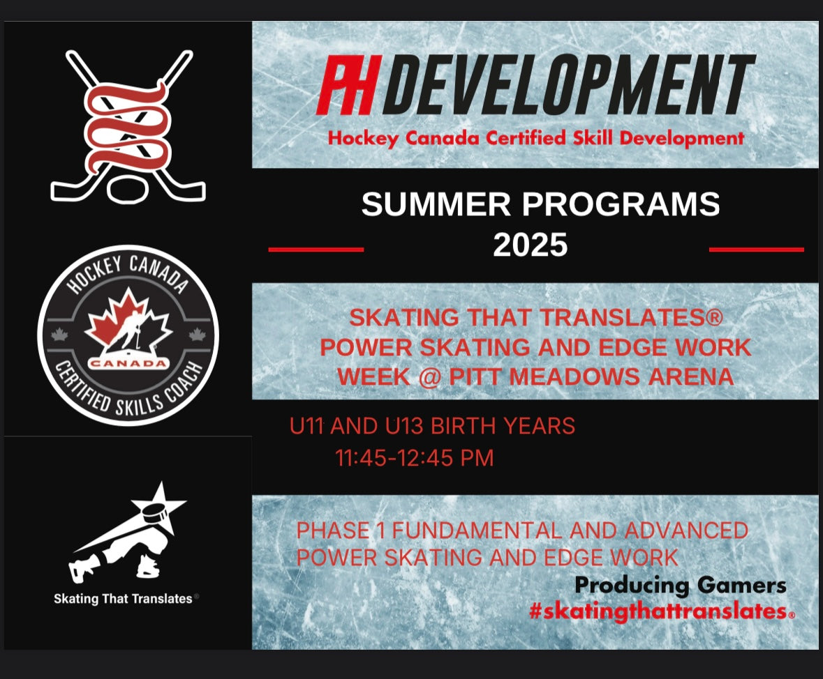 PAYNE HOCKEY PRESENTS: SKATING THAT TRANSLATES® POWER SKATING AND EDGE WORK U11 AND U13 GROUPS