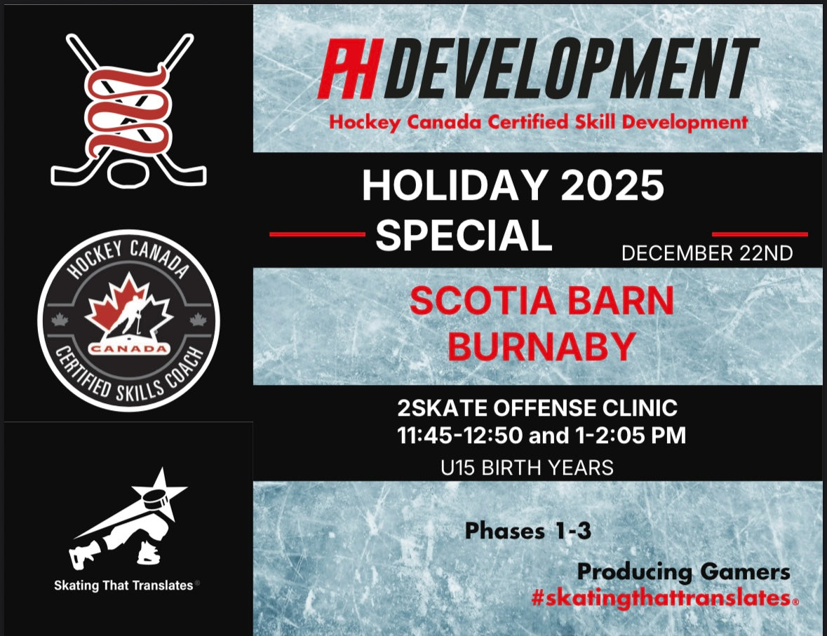 SKATING THAT TRANSLATES® U15 HOLIDAY SPECIALTY OFFENSE CLINIC @ SCOTIA BARN BURNABY