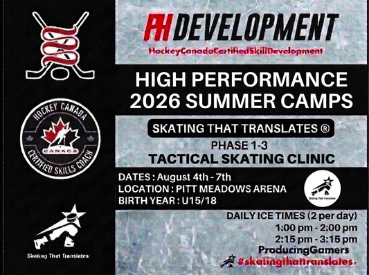 TACTICAL SKATING CLINIC U15/18 (2 HOURS) AUGUST 4TH-7TH