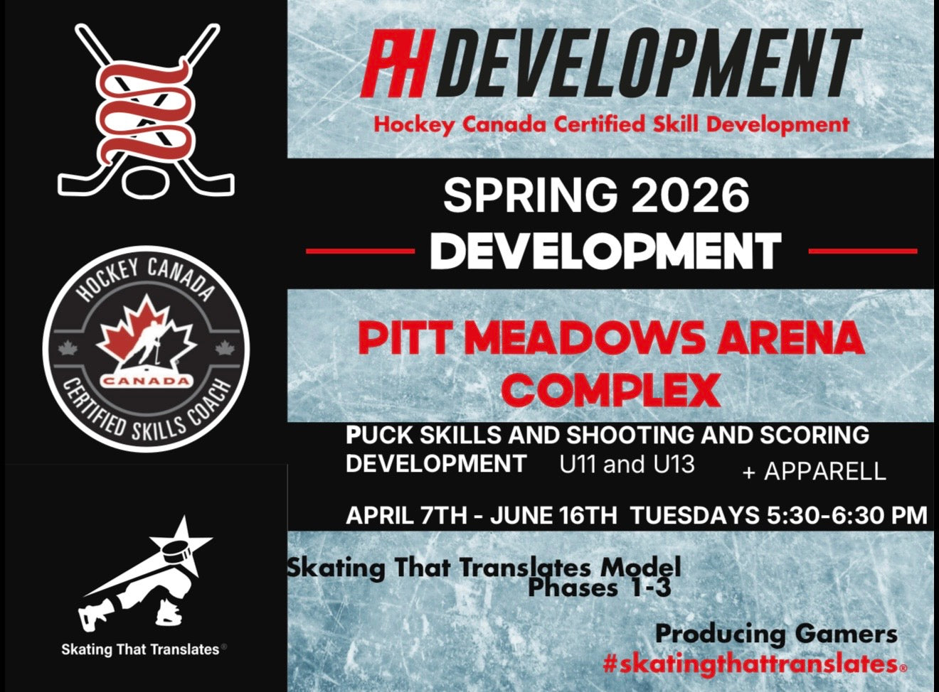 SPRING 2026 PUCK SKILLS AND SHOOTING AND SCORING DEVELOPMENT