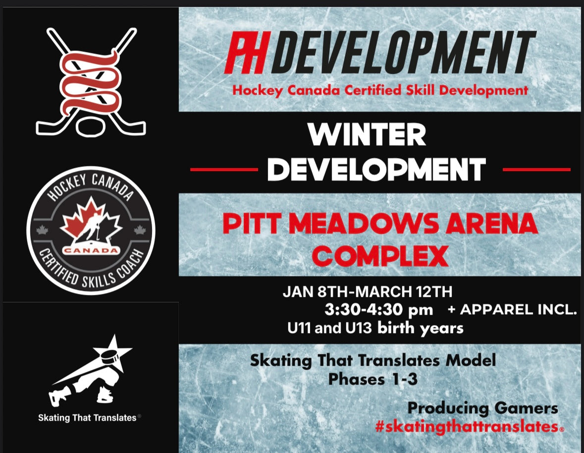 SKATING THAT TRANSLATES® WINTER 2026 DEVELOPMENT WEDNESDAYS @ PITT MEADOWS ARENA
