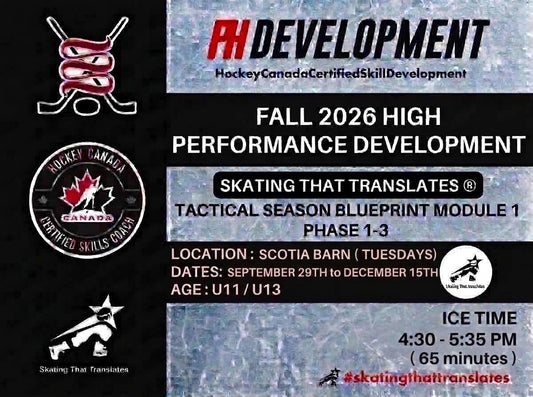 PH Development Fall 2026 High Performance program poster - Tactical Season Blueprint at Scotia Barn on Tuesdays, U11/U13, September 29-December 15