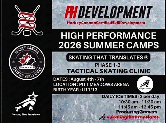 TACTICAL SKATING CLINIC U11/13 (2 HOURS) AUGUST 4TH-7TH